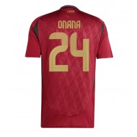 Belgium Amadou Onana #24 Replica Home Shirt Euro 2024 Short Sleeve